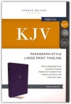 KJV Paragraph style Large Print Thinline Bible, Comfort Print Leathersoft Purple